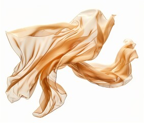 Obraz premium Silk fabric flowing on a white background
