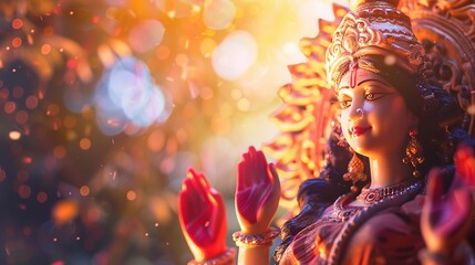 abstract illustration of durga puja. vector