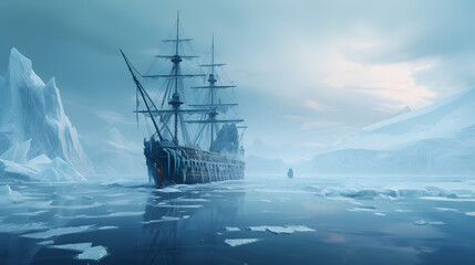 Obraz premium Antarctica wallpaper, ice wallpaper antarctic landscape, landscape in antarctica