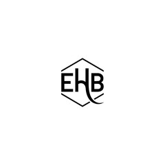 Obraz premium EHB monogram logo home, house, icon, button, symbol, building, sign, estate, business, illustration, vector, design, internet, logo, web, real, window, roof, construction, architecture, residential, p