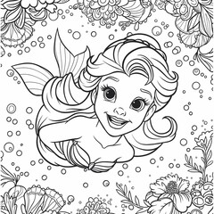 Mermaid Coloring page for kids