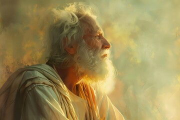 apostle matthews divine calling from tax collector to disciple bathed in soft natural light digital painting