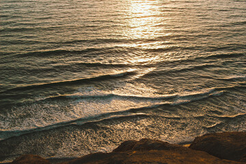 Ocean at Golden Hour Sunset Landscape