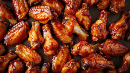 Barbecue Chicken Wings with Glazed Sauce

