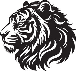 Obraz premium Tiger head silhouette image illustration