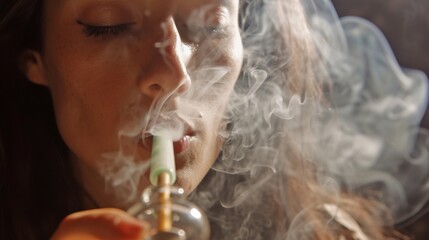 People smoke cannabis with smoke for entertainment usage