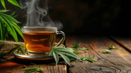 Drinks made with cannabis ingredients.