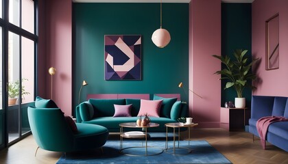 inimalist interior design style, futuristic home office, sleek furniture, state of the art technology