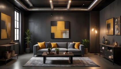 Fototapeta premium inimalist interior design style, futuristic home office, sleek furniture, state of the art technology