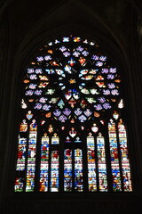 Vitraux de la cathédrale de Sens en Bourgogne. France