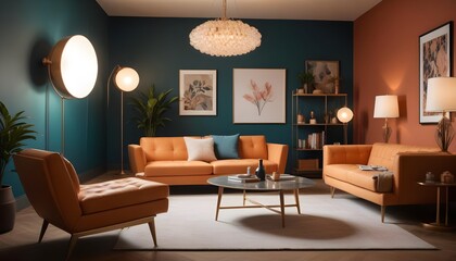 inimalist interior design style, futuristic home office, sleek furniture, state of the art technology