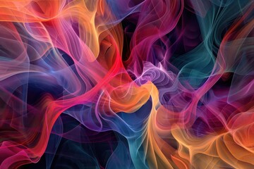 Fototapeta premium chromatic symphony multicolor abstract forms dancing in harmony aigenerated visual art