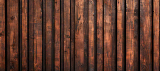 Brown Wood Slats with Varied Heights