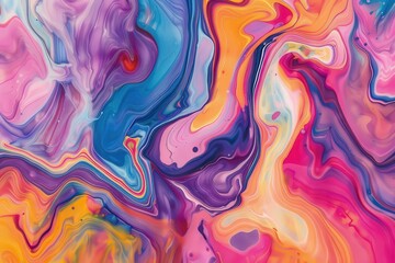 colorful abstract fluid art background vibrant marbled ink texture psychedelic design