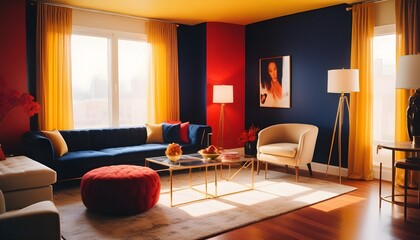 inimalist interior design style, futuristic home office, sleek furniture, state of the art technology