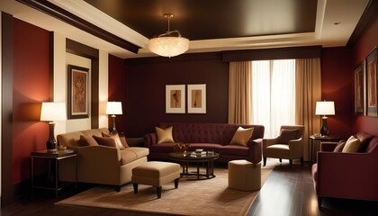 Fototapeta premium inimalist interior design style, futuristic home office, sleek furniture, state of the art technology