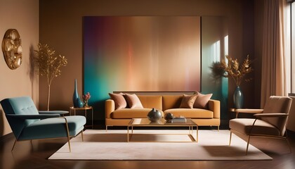 Fototapeta premium inimalist interior design style, futuristic home office, sleek furniture, state of the art technology