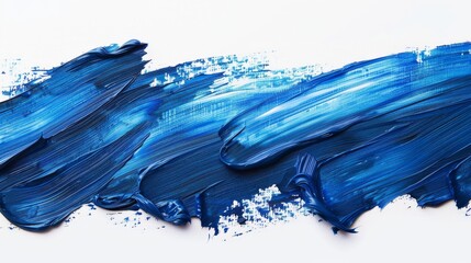 Fototapeta premium Blue Abstract Brush Strokes Generative AI