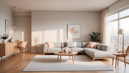 inimalist interior design style, futuristic home office, sleek furniture, state of the art technology