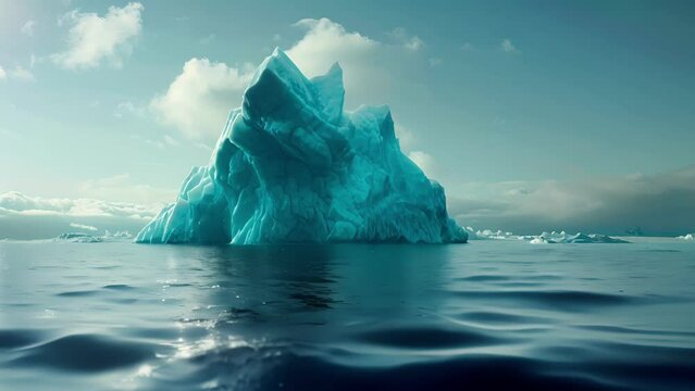 A new age dawns as the icebergs tip represents the growing impact of the blockchain on our world.