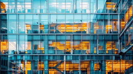 Architecture details modern building glass facade exterior