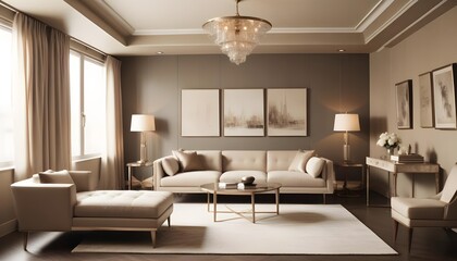 Fototapeta premium inimalist interior design style, futuristic home office, sleek furniture, state of the art technology