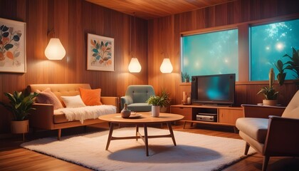 inimalist interior design style, futuristic home office, sleek furniture, state of the art technology