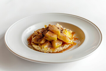 Sweet and Tangy Cinnamon Apple Baker in White Bowl