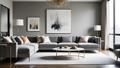 inimalist interior design style, futuristic home office, sleek furniture, state of the art technology