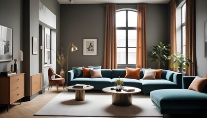 inimalist interior design style, futuristic home office, sleek furniture, state of the art technology