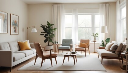 inimalist interior design style, futuristic home office, sleek furniture, state of the art technology