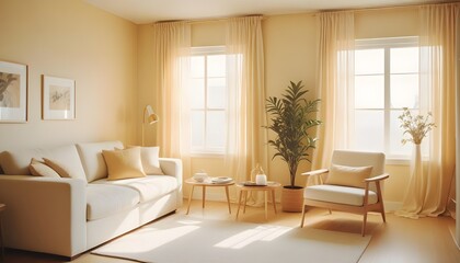 inimalist interior design style, futuristic home office, sleek furniture, state of the art technology