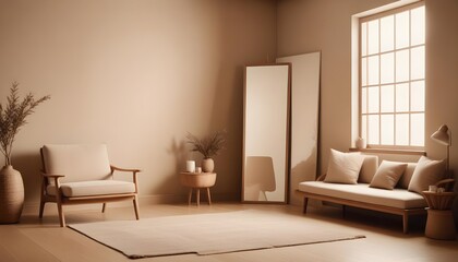 inimalist interior design style, futuristic home office, sleek furniture, state of the art technology