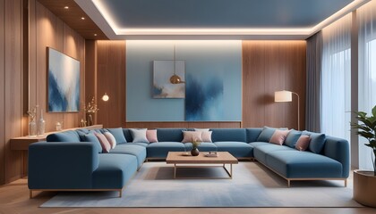 inimalist interior design style, futuristic home office, sleek furniture, state of the art technology