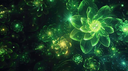 Obraz premium Bioluminescent Bloom Organic