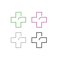 Health Pharmacy Medical Hospital Logo Green Cross Sign Symbol isolated on White