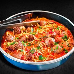 Spaghetti with Meatballs and Tomato Sauce
