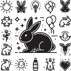 white rabbit cartoon