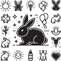 white rabbit cartoon