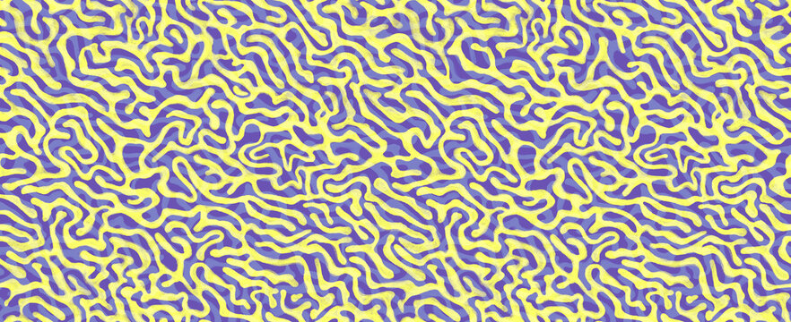 Coral Curls - Yellow  Blue - Digital Papers I Seamless Fabric Pattern | Scrapbook Paper | Paper Set | Printable Designer Background