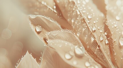Close up of  leaves with drops