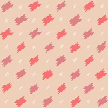 Abstract Cross Patches - Peach Purée - Digital Papers I Seamless Fabric Pattern | Scrapbook Paper | Paper Set | Printable Designer Background