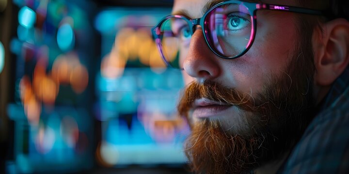 Analyzing Candlestick Graphs on Computer Screen for Timely Trading Decisions. Concept Stock Market Analysis, Candlestick Charts, Trading Strategies, Technical Indicators, Investment Research