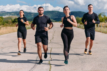 Obraz premium Preparation of the athletic team for the Athletic Marathon Journey