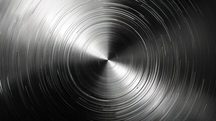 Radial, silver metal texture background illustration