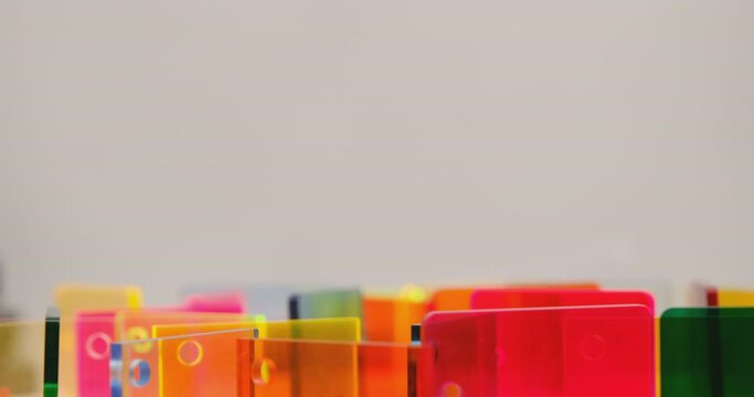 different colours Cast Acrylic Sheet - Plexiglas on a rotation table