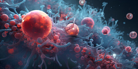 3d rendered illustration of a cells, Disease that defies concepts of space octane rende
