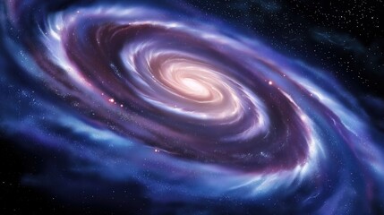 Spiral galaxy in space. 