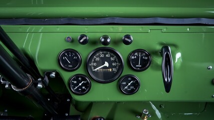 Gauges on a car dash