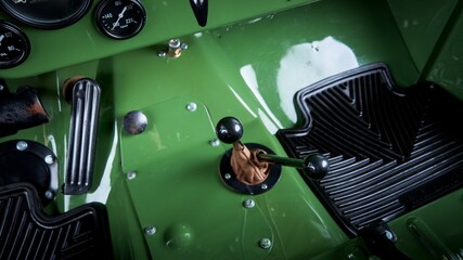 Gear selector in a car